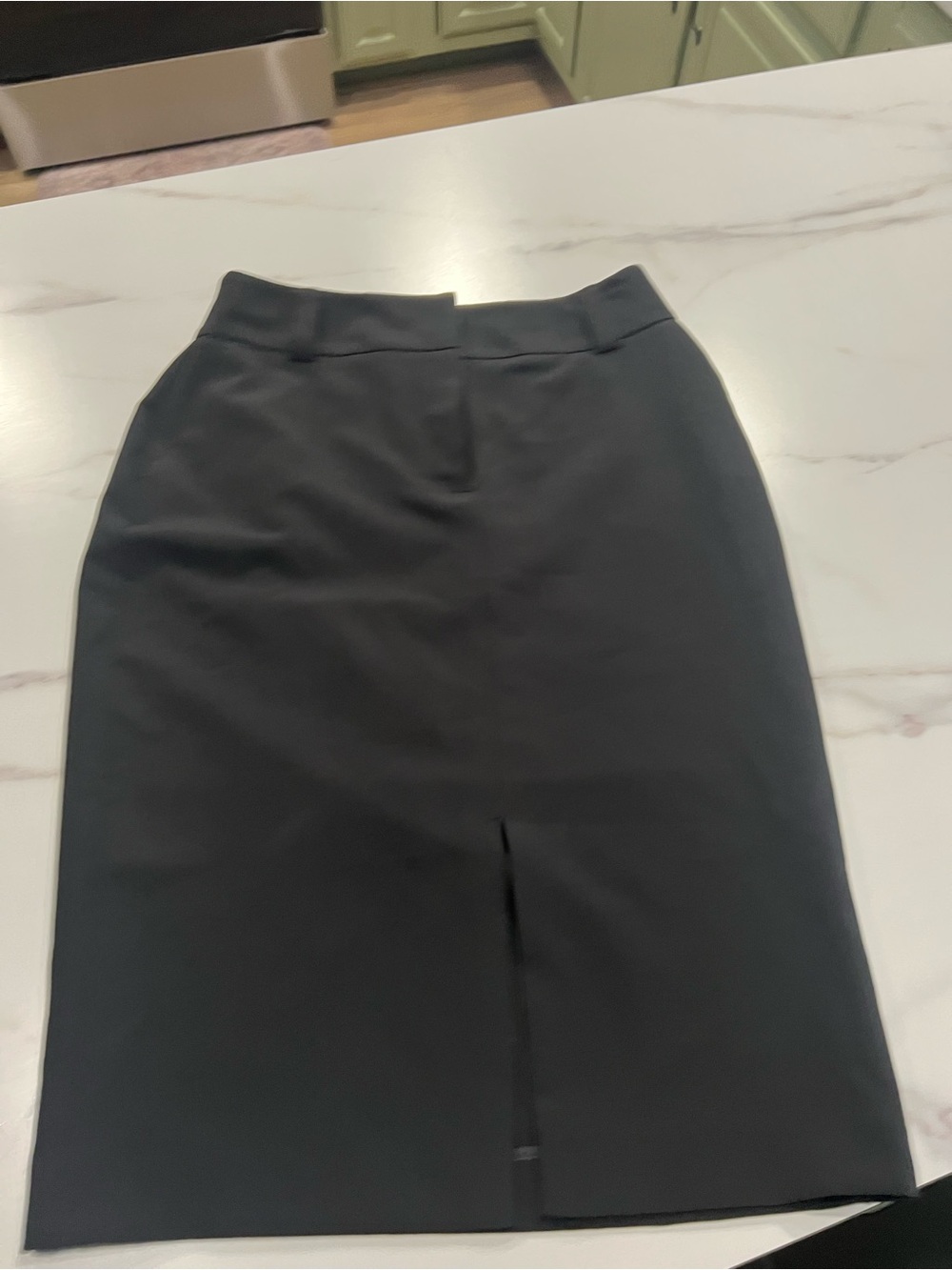 Sleek Black Pencil Skirt with Back Vent